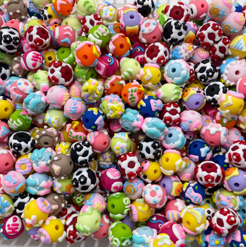 Hand-Painted Beads 14mm