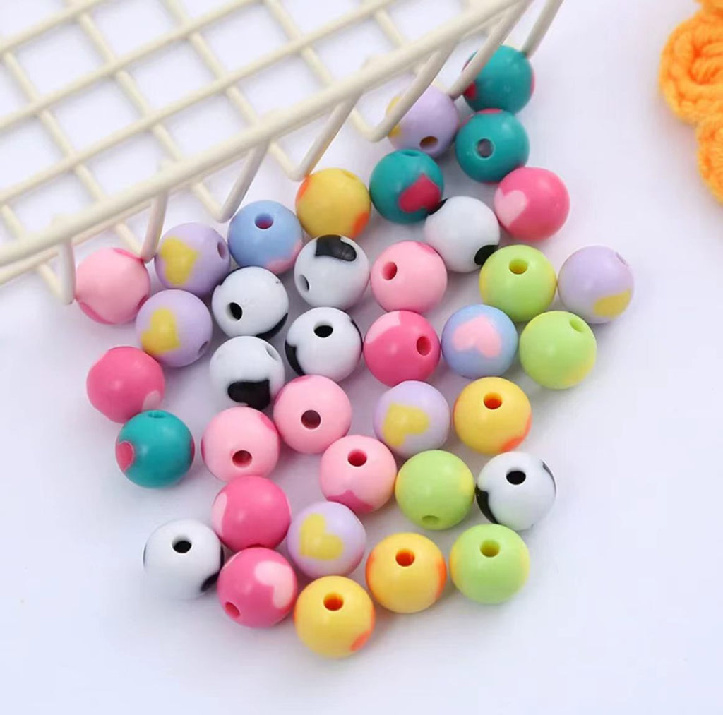 Heart Acrylic Beads